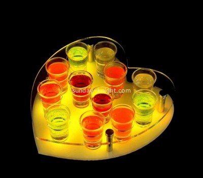 Acrylic manufacturer customized bar shotglass luminous holder LDK-011
