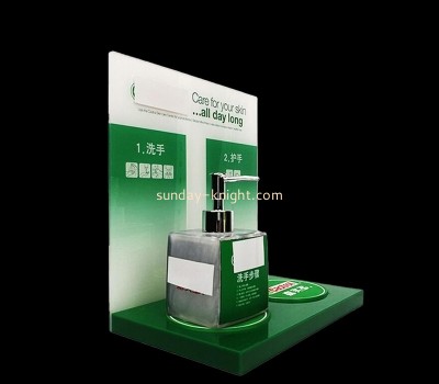 Acrylic item supplier custom plexiglass led display riser for hand soap dispenser LDK-118