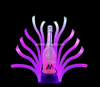Plexiglass products manufacturer custom acrylic wine bottle bar KTV LED display rack LDK-119