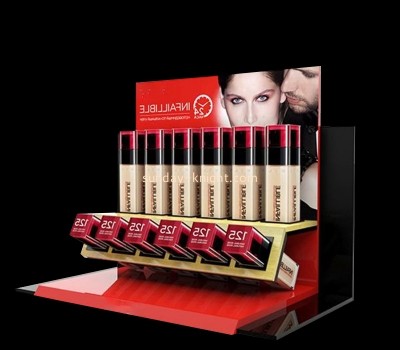 China lucite manufacturer custom acrylic lipstick makeup display rack booth MDK-476