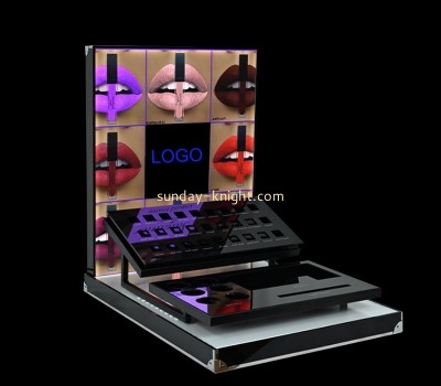 China perspex manufacturer custom acrylic lipstick lip glaze promotion booth MDK-477