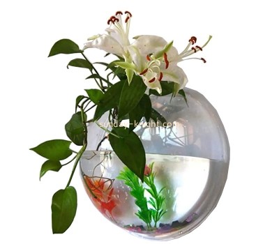 Plexiglass boxes manufacturer custom acrylic wall mounted fish tank FTK-043
