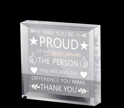 Plexiglass products manufacturer custom acrylic employee appreciation gift trophy ATK-071