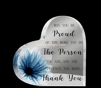 Plexiglass item manufacturer custom acrylic may you be proud of the work you do sign ATK-073