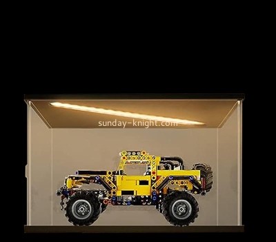 Custom acrylic Lego jeep showcase with LED light EDK-082