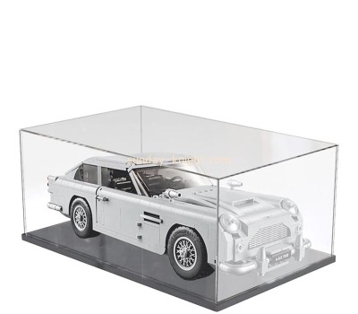 Custom clear acrylic model car showcase with black base DBK-1425