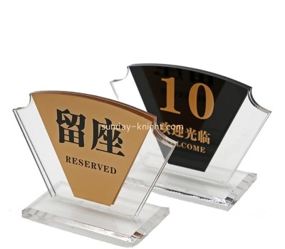 Custom acrylic double-sided seat card reservation table card sign BHK-856