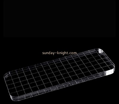 Custom acrylic stamping block tool with grid lines CAK-348