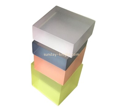 Custom acrylic sandblasted and dyed translucent colored acrylic blocks ABK-232
