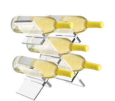 Custom acrylic 5-bottles wine holder rack WDK-239