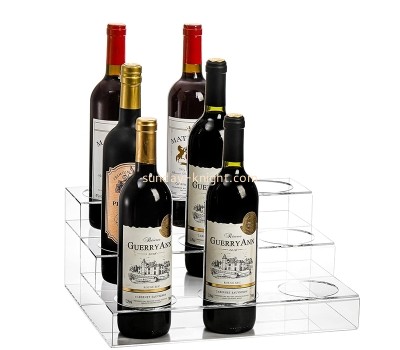 Custom clear acrylic 3 tier wine bottle holder WDK-243