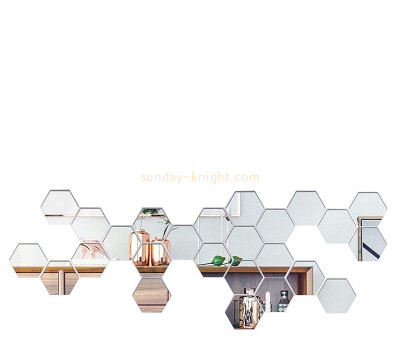 Custom acrylic hexagon mirror wall stickers MAK-118