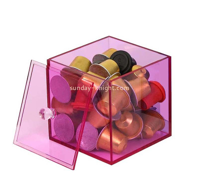 Custom acrylic coffee capsule storage box HCK-217