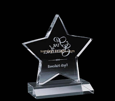 Custom design acrylic five point star shape trophy ATK-082
