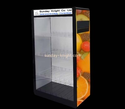 Custom acrylic 4 tiers retail store LED display cabinet EDK-093