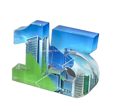 Custom wholesale acrylic number display block ABK-246