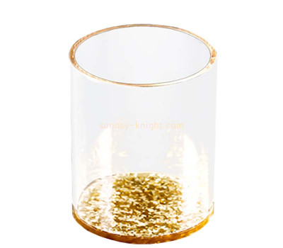 Custom wholesale acrylic round pen holder HCK-228