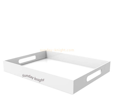 Custom wholesale acrylic serving tray with handles STK-307