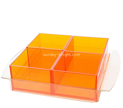 Wholesale custom acrylic 4 dividers desktop organizer AHK-093