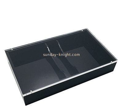 Wholesale custom acrylic 2 compartment poker box DBK-1463