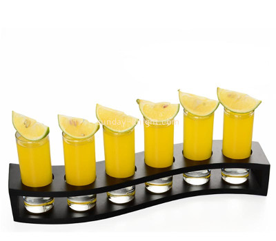 Wholesale custom acrylic 6 holes shot glass holder stand WDK-282