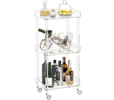 Custom acrylic bar rolling serving cart AFK-407