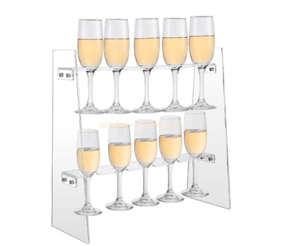 Custom acrylic 2 tier flute glass holder WDK-287