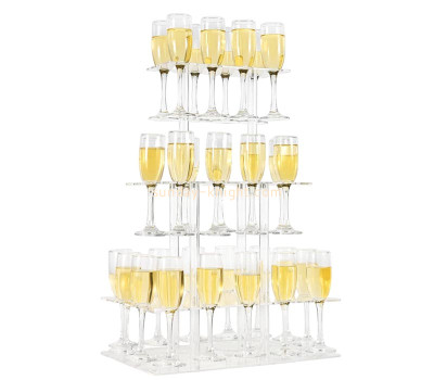 Custom acrylic 3 tier flute stand holder WDK-288