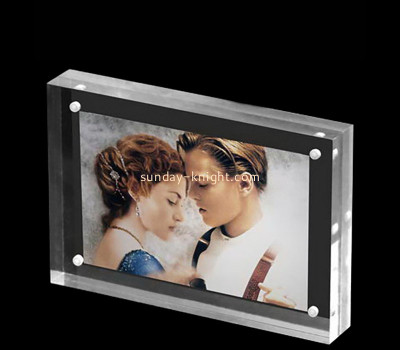 Custom acrylic desktop magnetic photo block APK-120