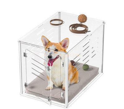 Custom acrylic lockable ventilated dog house PCK-188