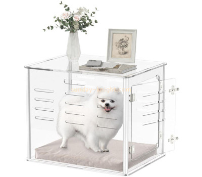Custom acrylic end table dog crate PCK-191