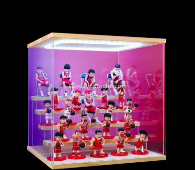 Custom acrylic 5 tiers lighted pop mart display case EDK-132