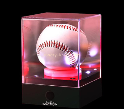 Custom acrylic baseball lighted display case EDK-136