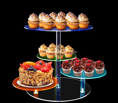 Custom acrylic 4 tiers LED round display trays LDK-170