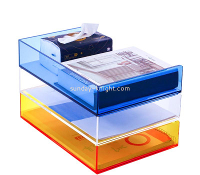 Custom acrylic stackable horizontal file holder tray BHK-910
