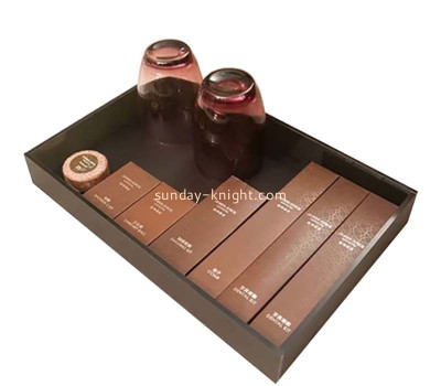 Custom acrylic hotel amenities organizer tray STK-353