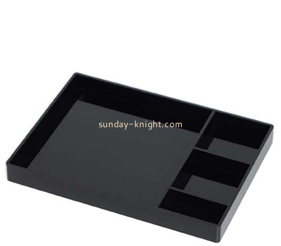 Custom acrylic hotel rooms guest essentials organizer tray STK-355