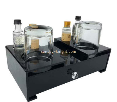 Custom acrylic hotel serving tray box with drawer STK-358