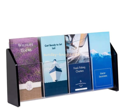 Custom acrylic 4 grids pamphlet display holder BHK-917