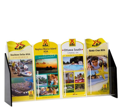 Custom acrylic 4 grids flyers display holder BHK-918