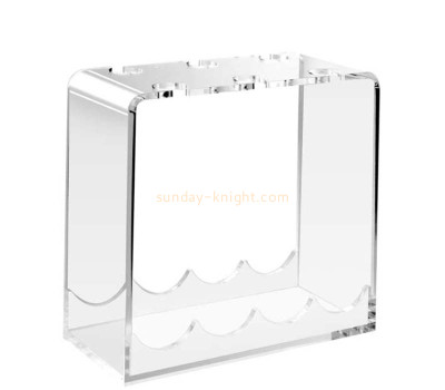 Custom acrylic wine rack with glass holder WDK-293