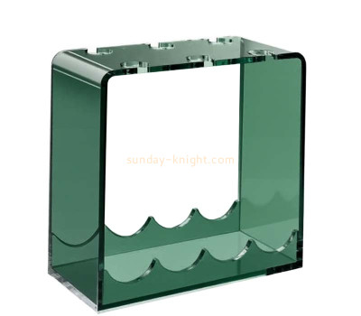 Custom acrylic kitchen wine bottle & glass holder WDK-300