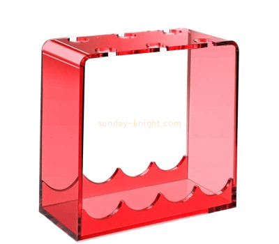 Custom acrylic wine bottle & glass holder WDK-297