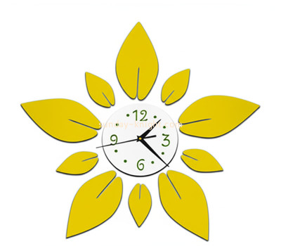 Custom acrylic wall clock 3D flower mirror stickers MAK-163