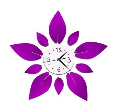 Custom acrylic wall clock DIY floral mirror stickers MAK-166