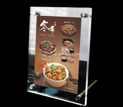 Custom acrylic tabletop menu display frame APK-127
