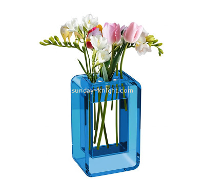 Custom acrylic home decor vase with stem holder AHK-123