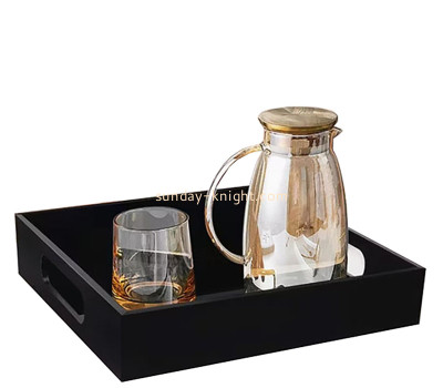 Custom acrylic tea serving tray with handles STK-360