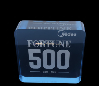 Custom acrylic solid brand logo block CAK-409