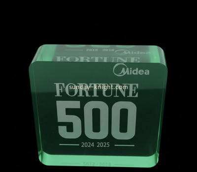 Custom acrylic trade shows brand logo block CAK-412